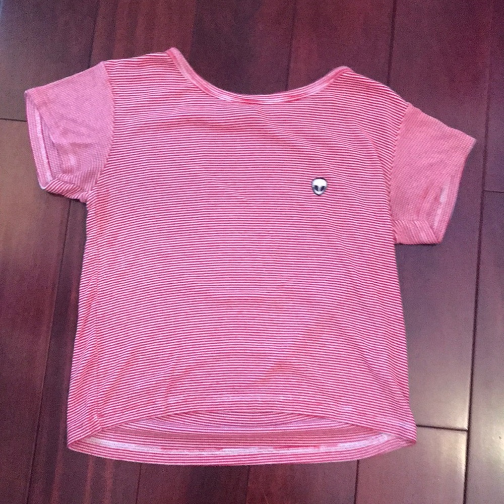 Brandy Melville Red and white striped top